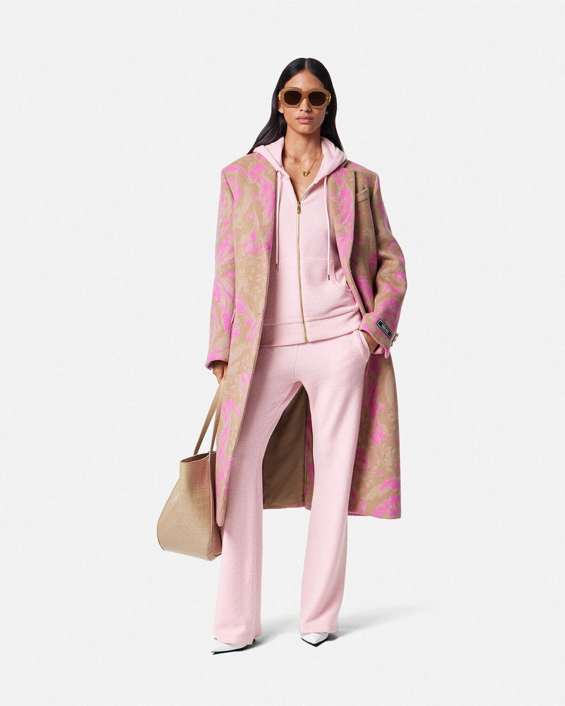 VERSACE Wool-Blend Flared Towel Pants outlook