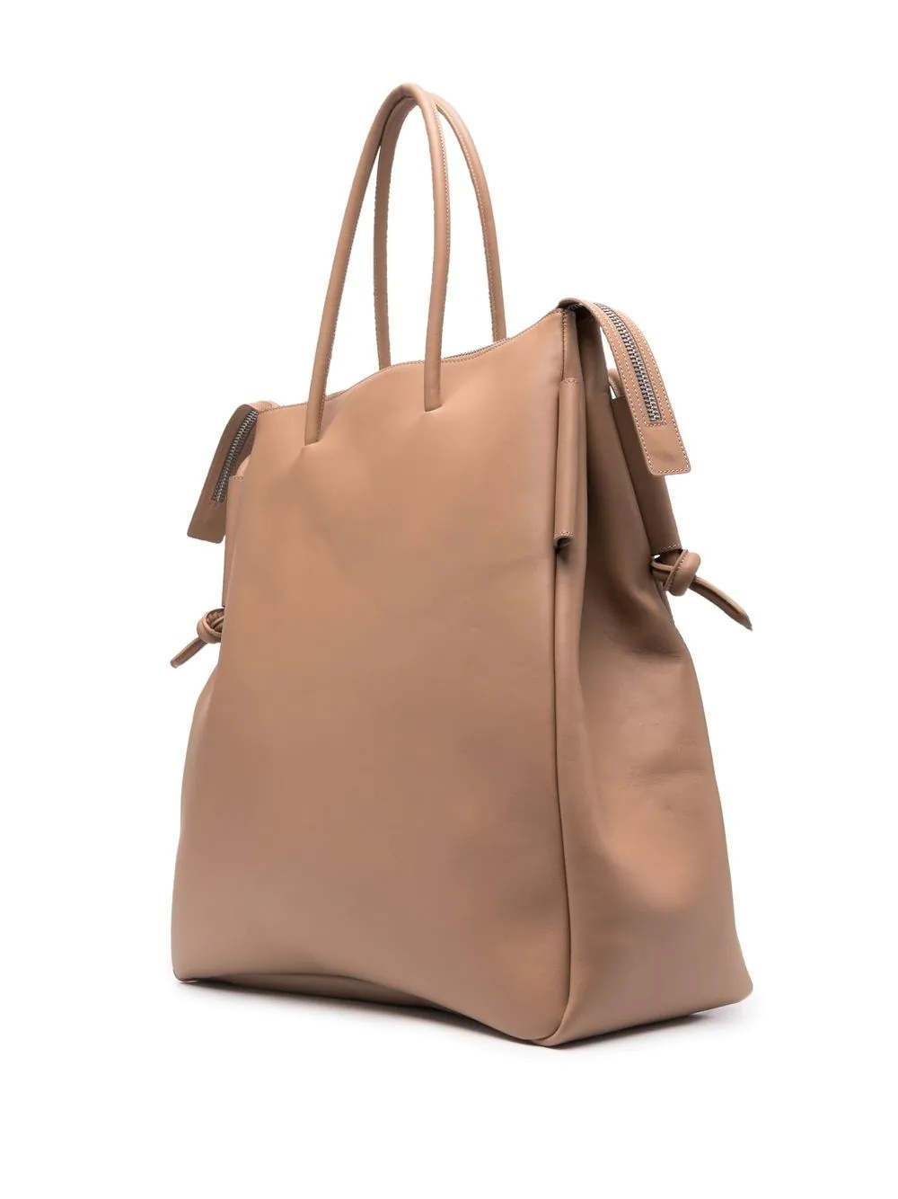 zipped leather tote - 3