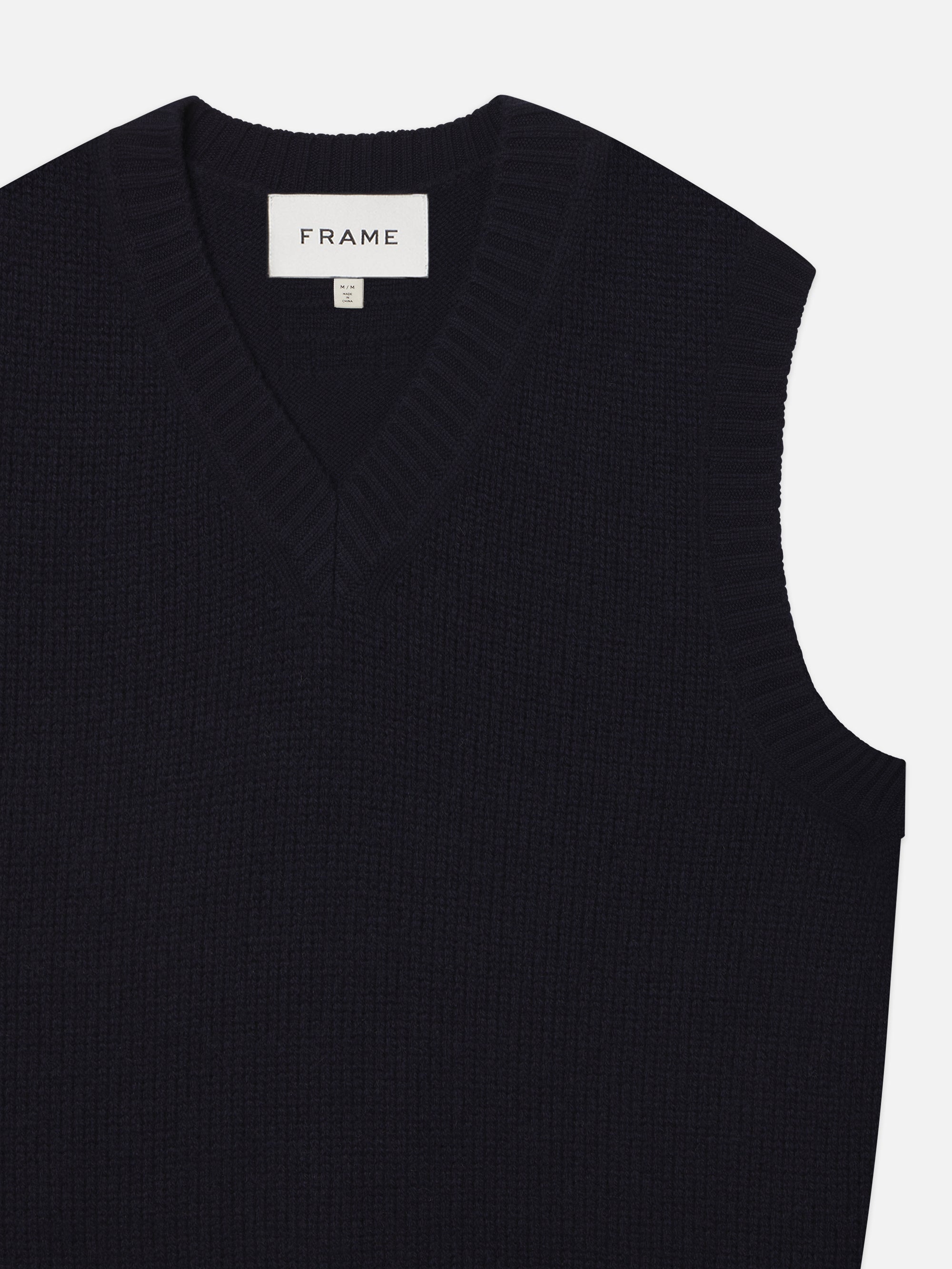 Cashmere Vest in Navy - 2
