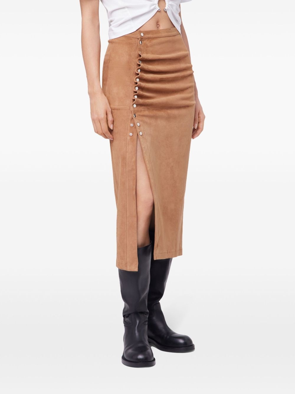 suede midi skirt - 3
