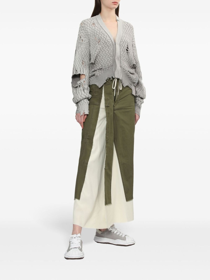 Maison MIHARAYASUHIRO ripped-detailing cardigan outlook