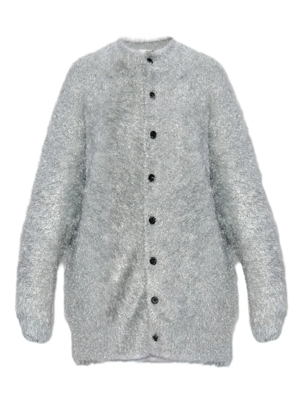 metallic-thread knitted cardigan - 1