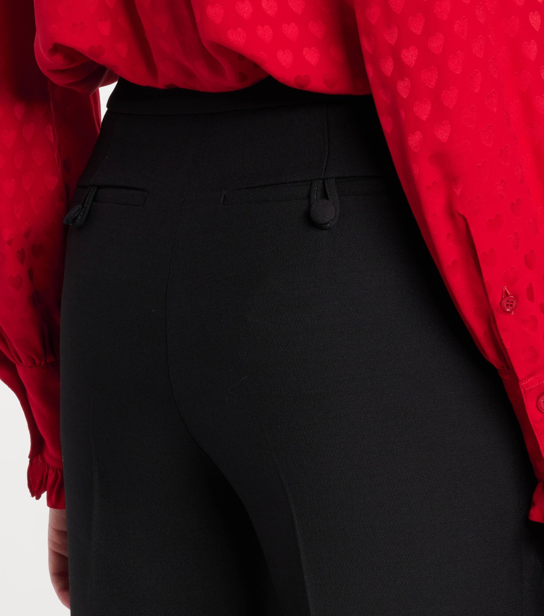 Wool and silk wide-leg pants - 6