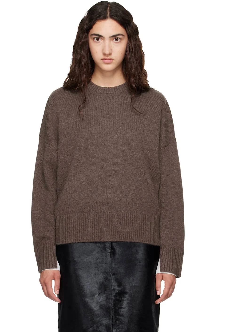 Brown ANTON LDS Cashmere Sweater - 1