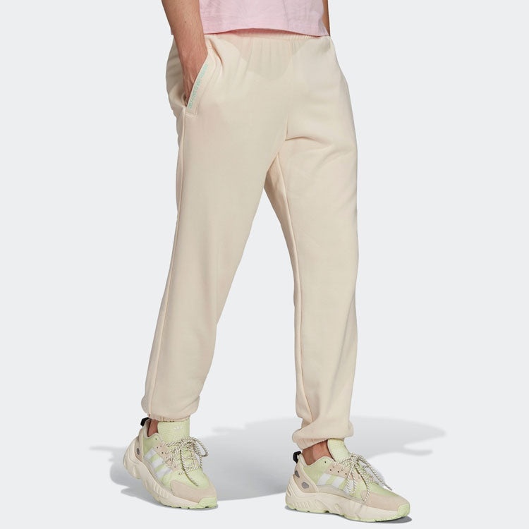 adidas originals Solid Color Casual Bundle Feet Sports Pants/Trousers/Joggers Autumn Yellow White HK - 4