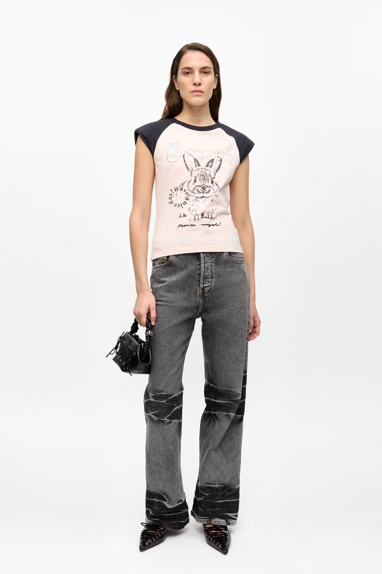 PINK BASIC JERSEY BUNNY T-SHIRT - 3