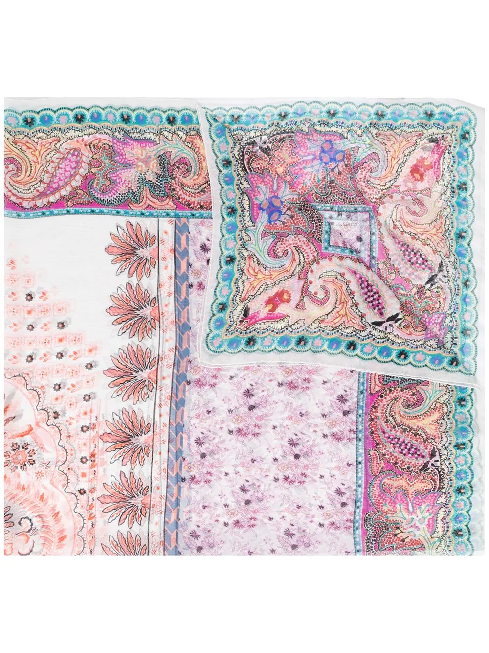 paisley print scarf - 1