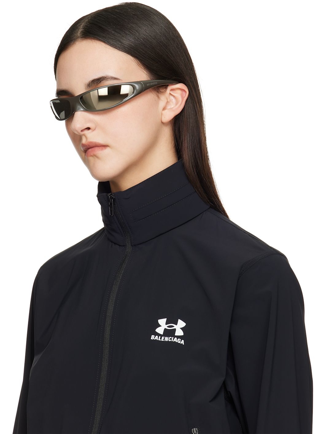 Gray Blade Rectangle Sunglasses - 4