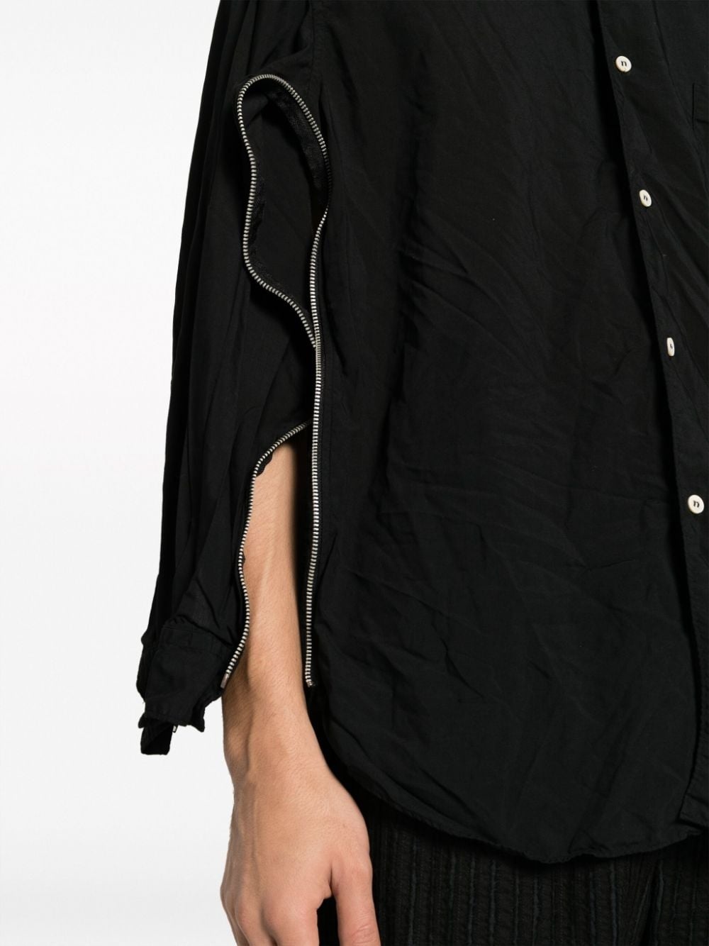 zip-embellished long-sleeve shirt - 6