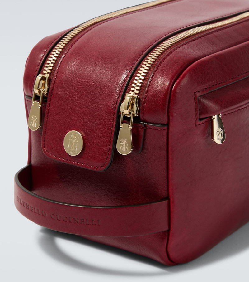 Brunello Cucinelli Leather toiletry bag outlook