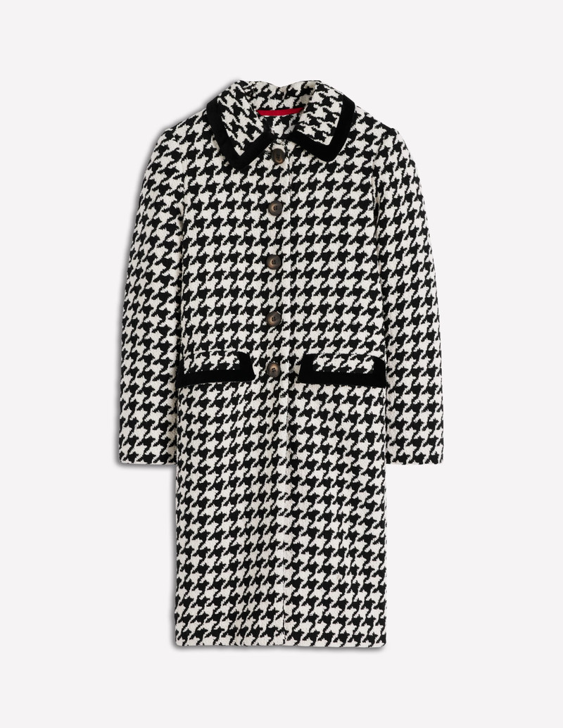 Edinburgh Swing Coat-Black Dogstooth 1