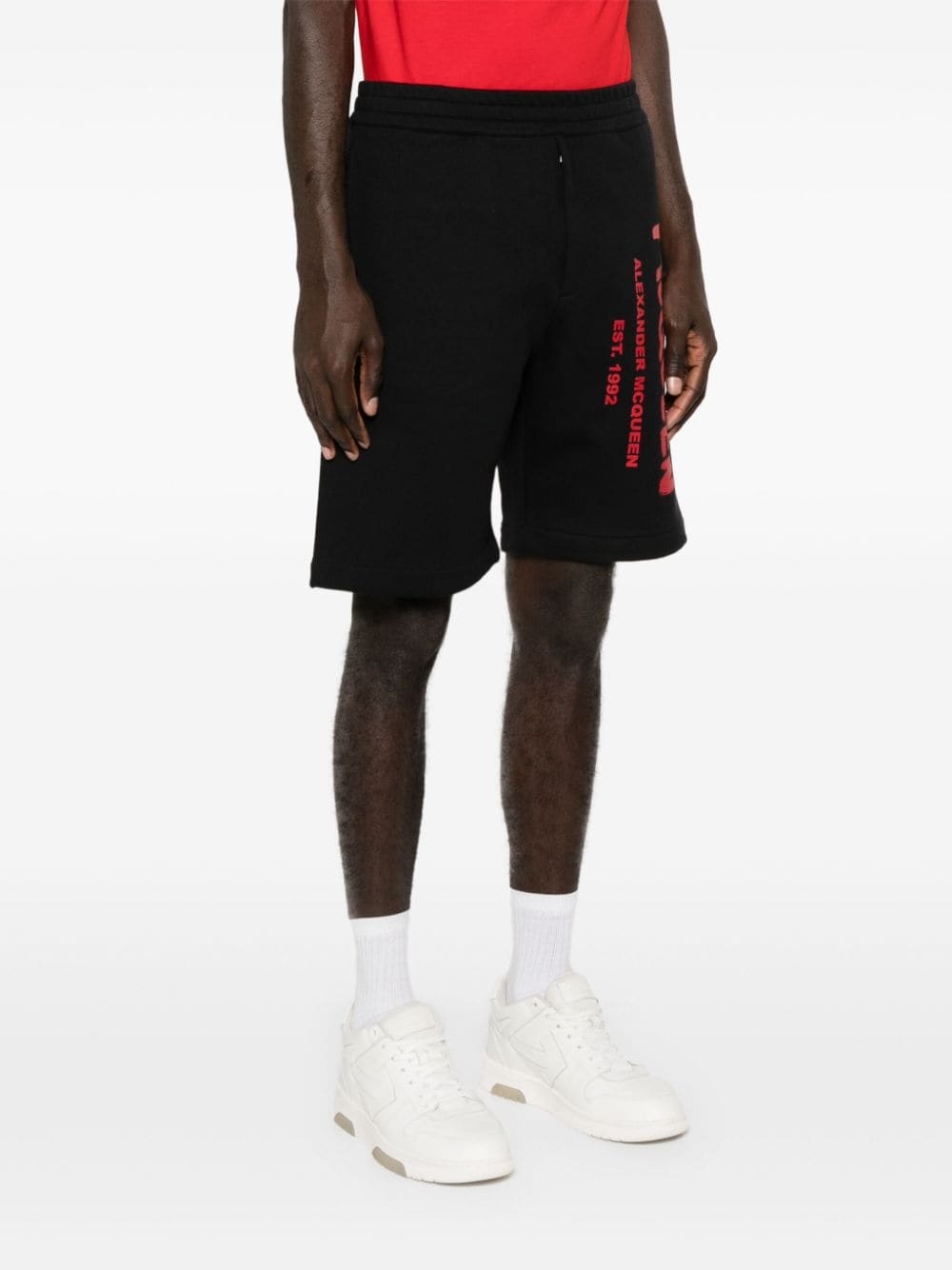 logo-print cotton shorts - 3