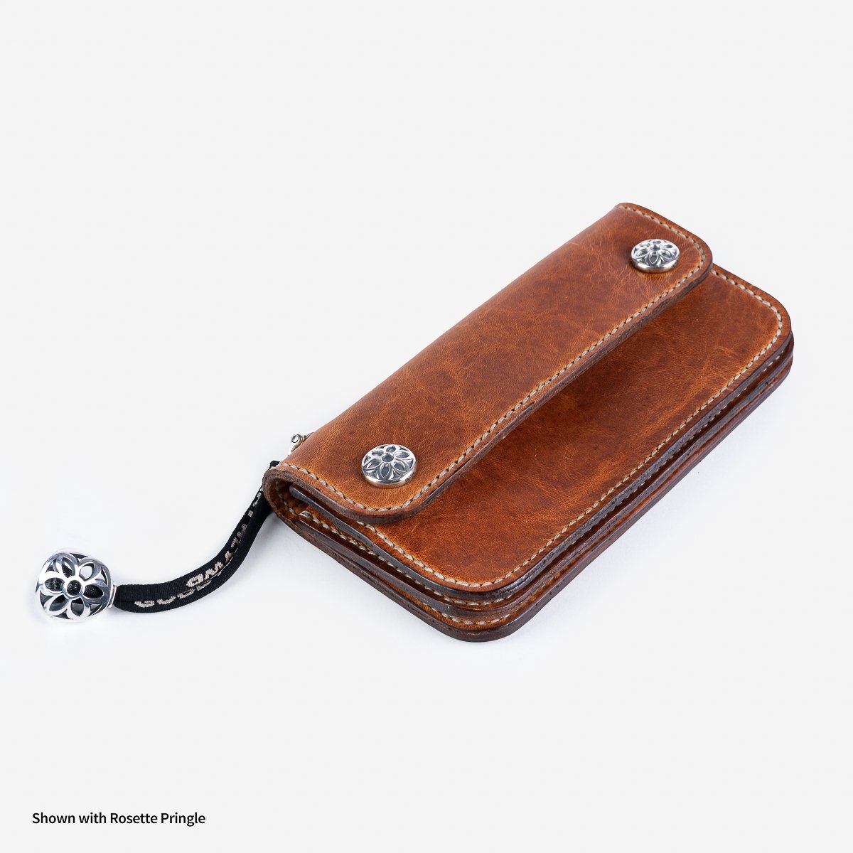 LE-ANSW-RU GOOD ART HLYWD Army/Navy Surplus Wallet w/ Sterling Silver Rosette Snaps and Rosette Prin - 9