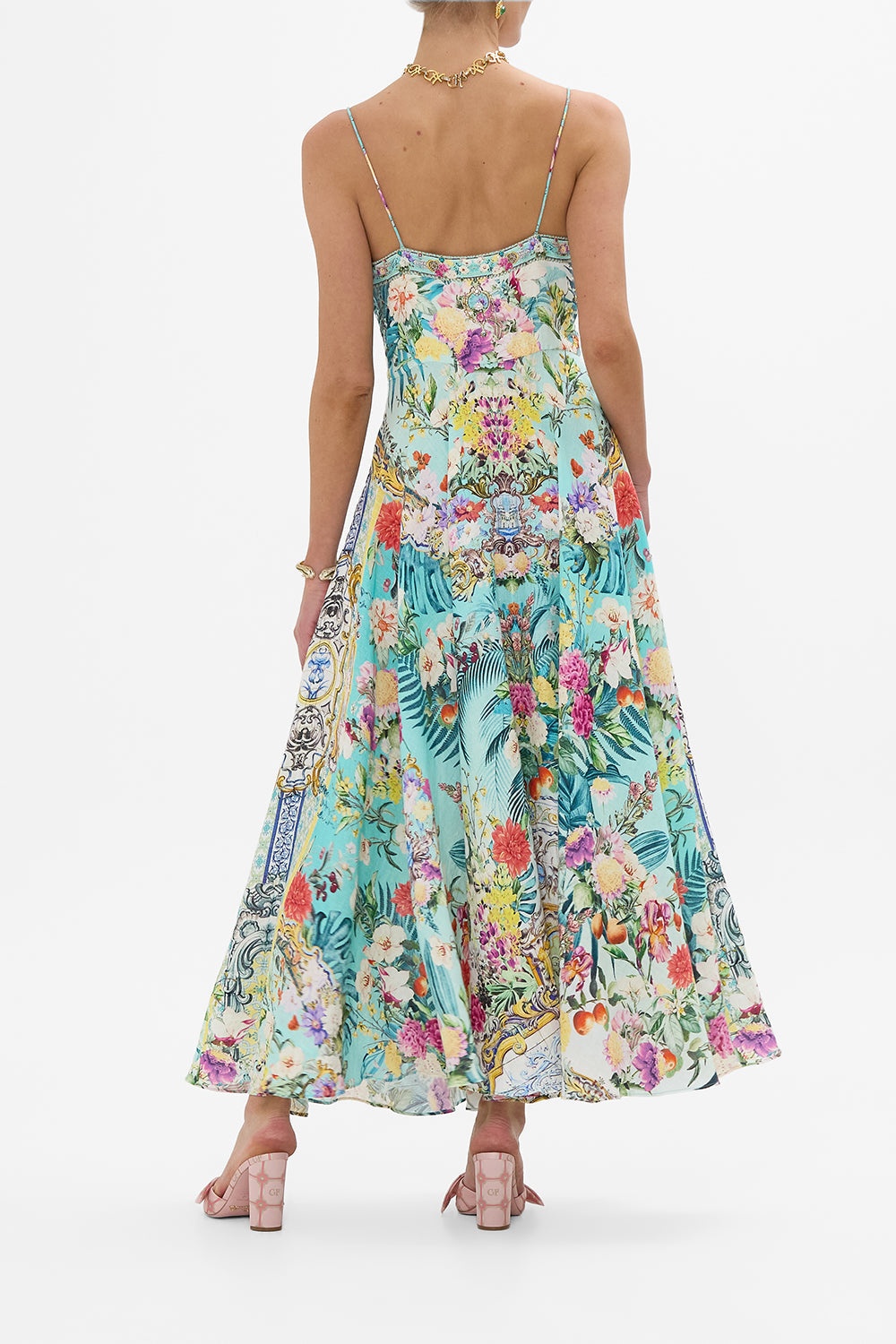 LONG DRESS WITH TIE FRONT - 3