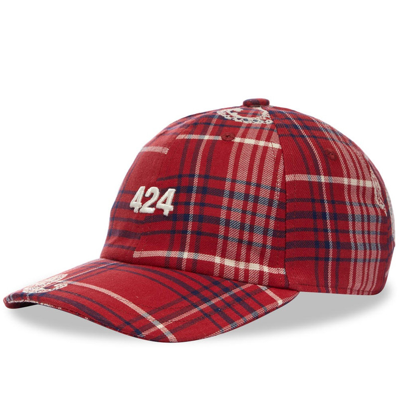 424 Paisley Printed Check Cap 1