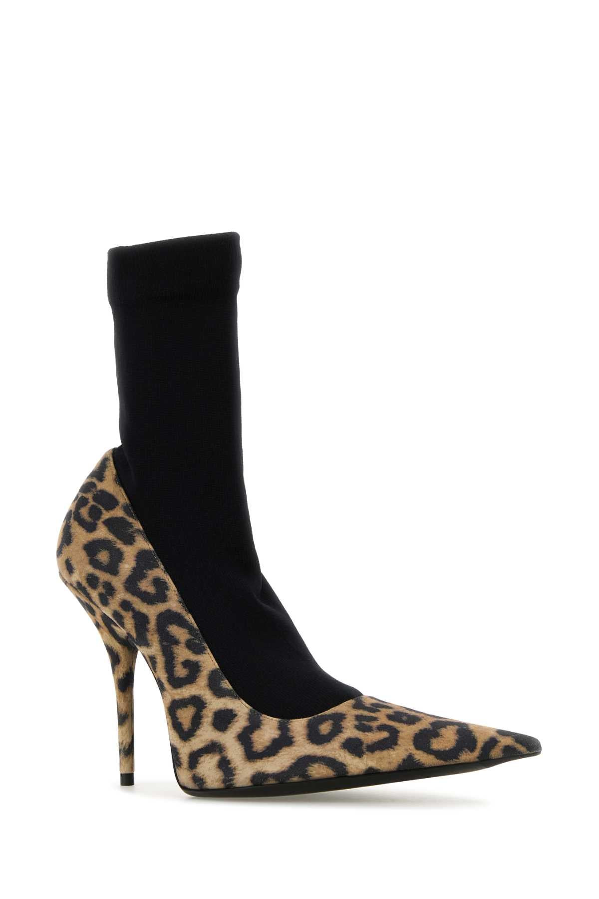 Balenciaga Women Printed Suede Avenue Sock Pumps - 2