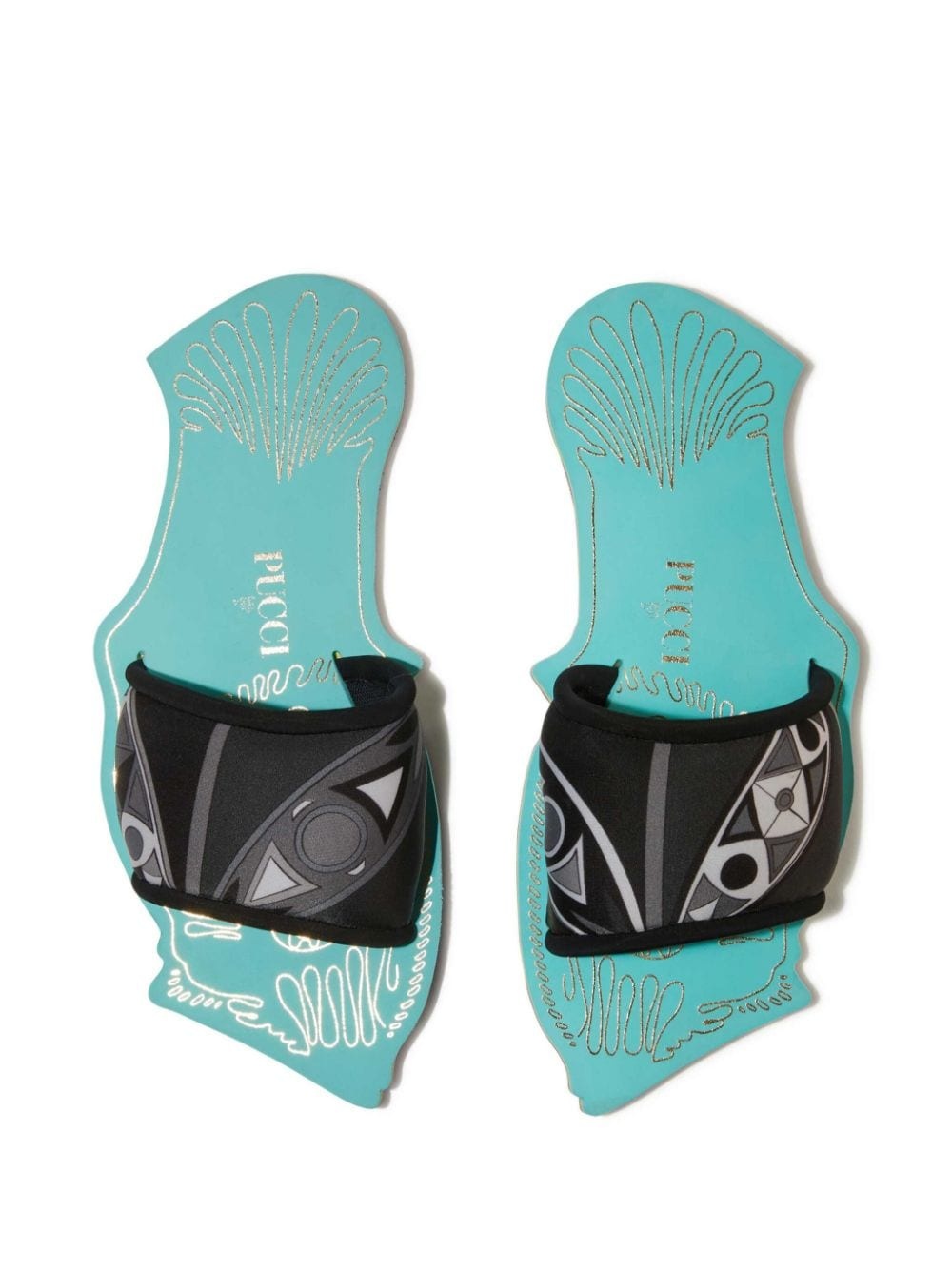 Girandole-print scuba slides - 4