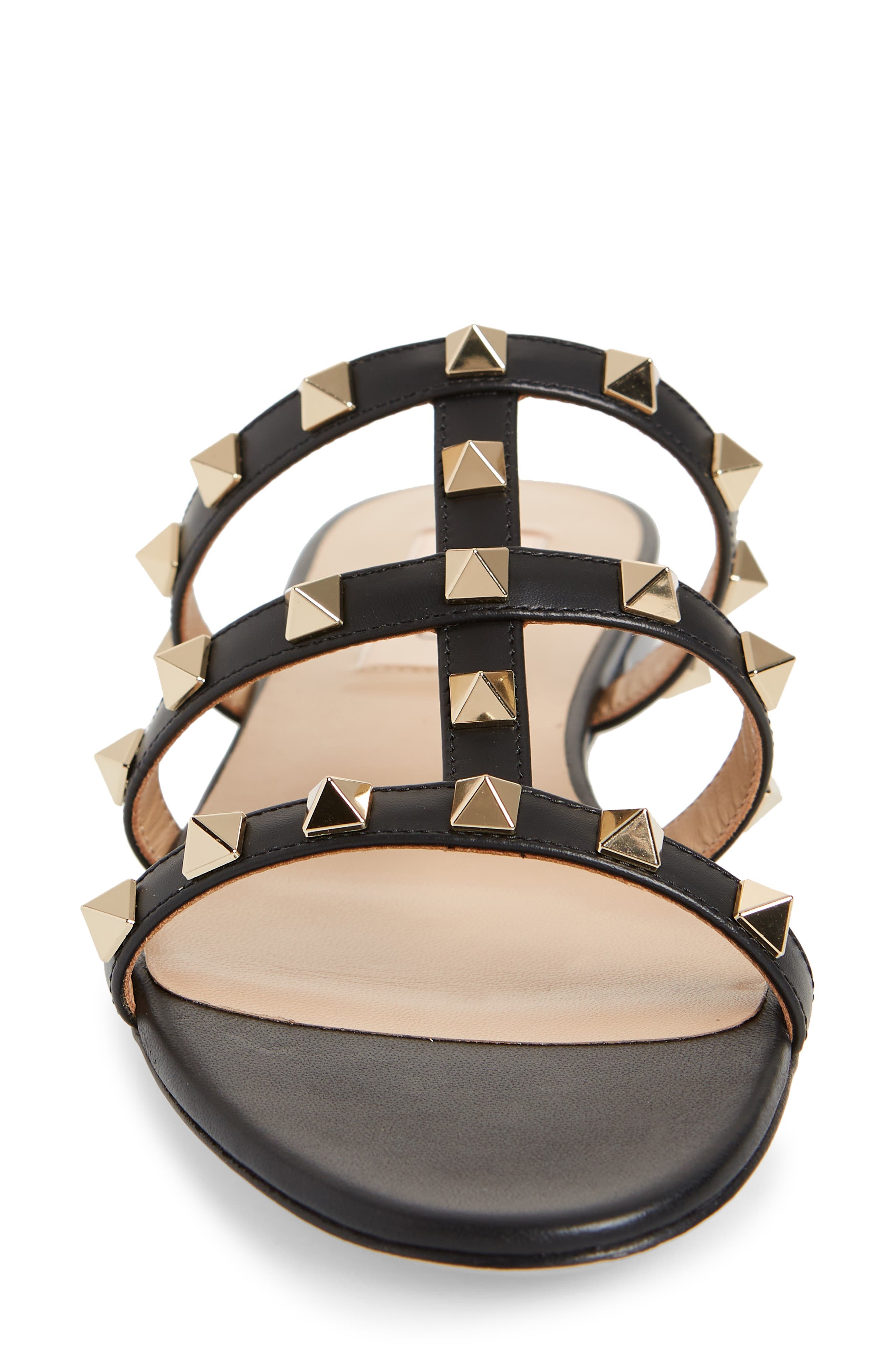 Valentino Garavani Rockstud Slide Sandal in 0No Nero at Nordstrom - 4
