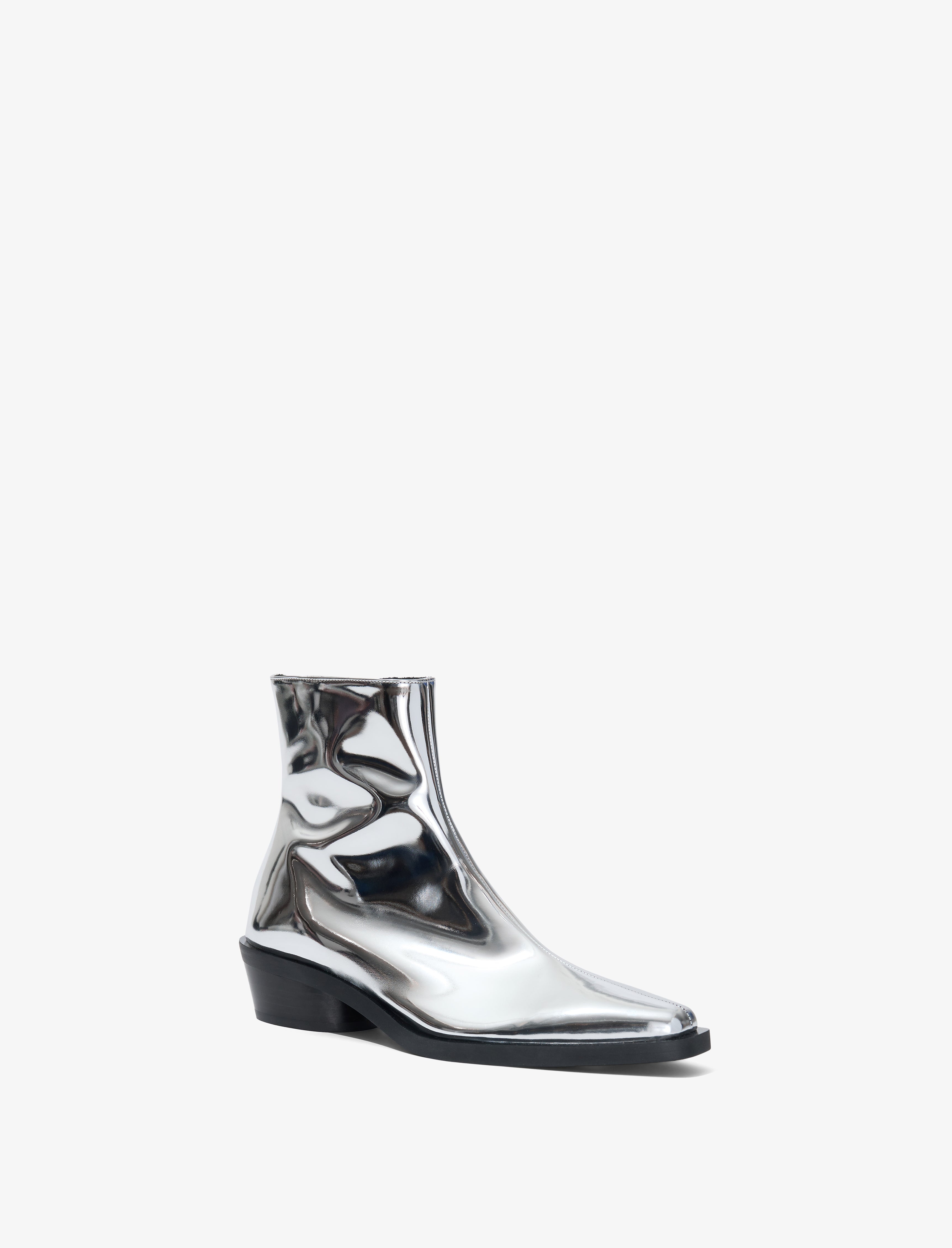 Bronco Ankle Boots in Mirrored Metallic - 2