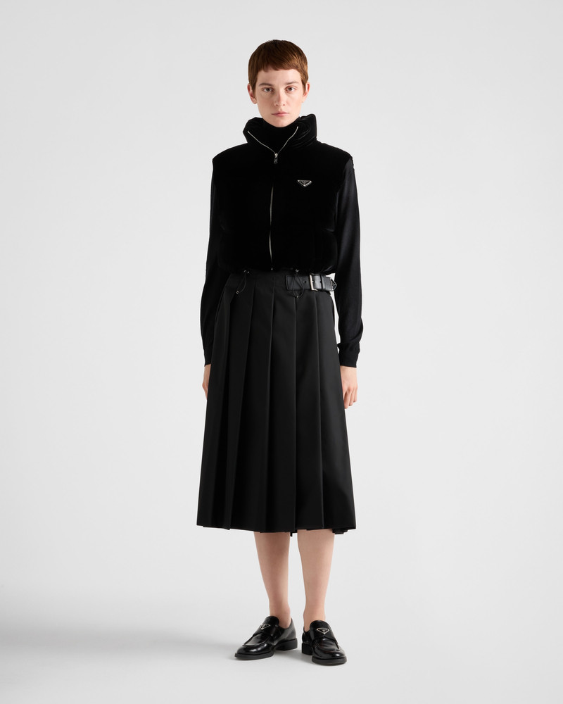 Prada Velvet down vest outlook