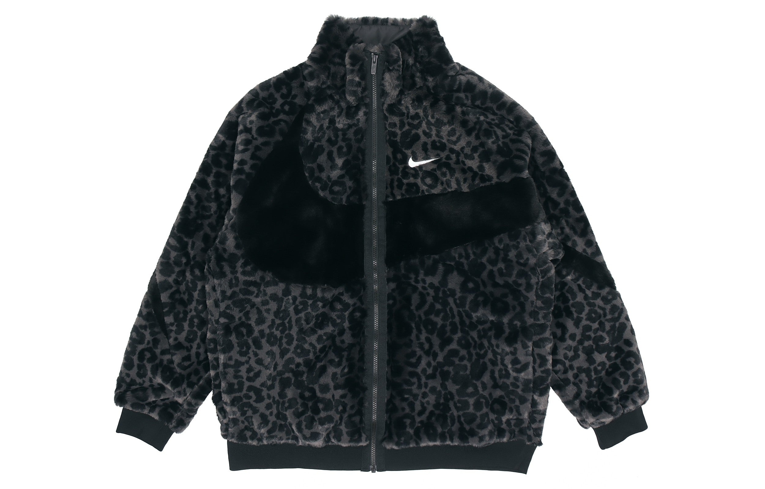 Men's Nike Sportswear Swoosh Black Large Logo Sports Jacket Autumn Black DH6685-011 - 3