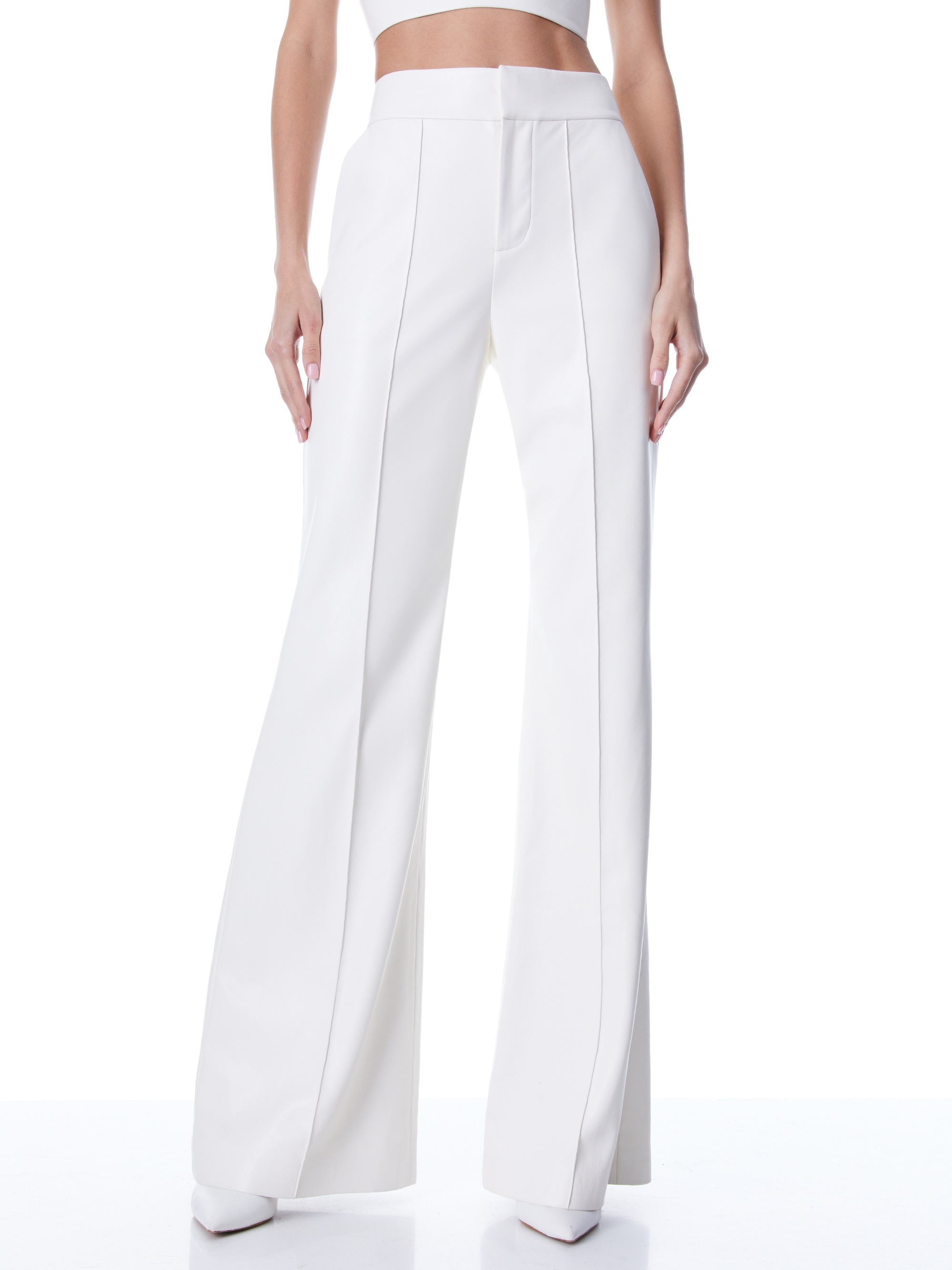 DYLAN VEGAN LEATHER WIDE LEG PANT - 2