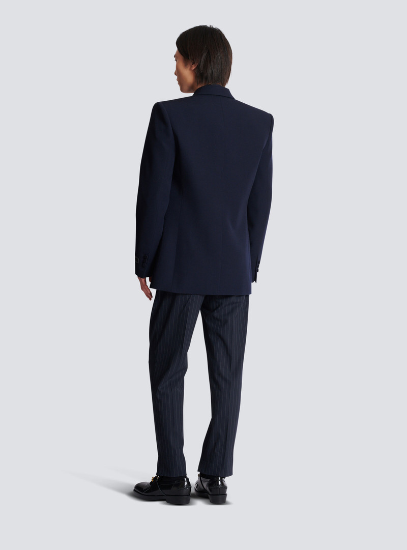 Wool blazer with crystal patch 4