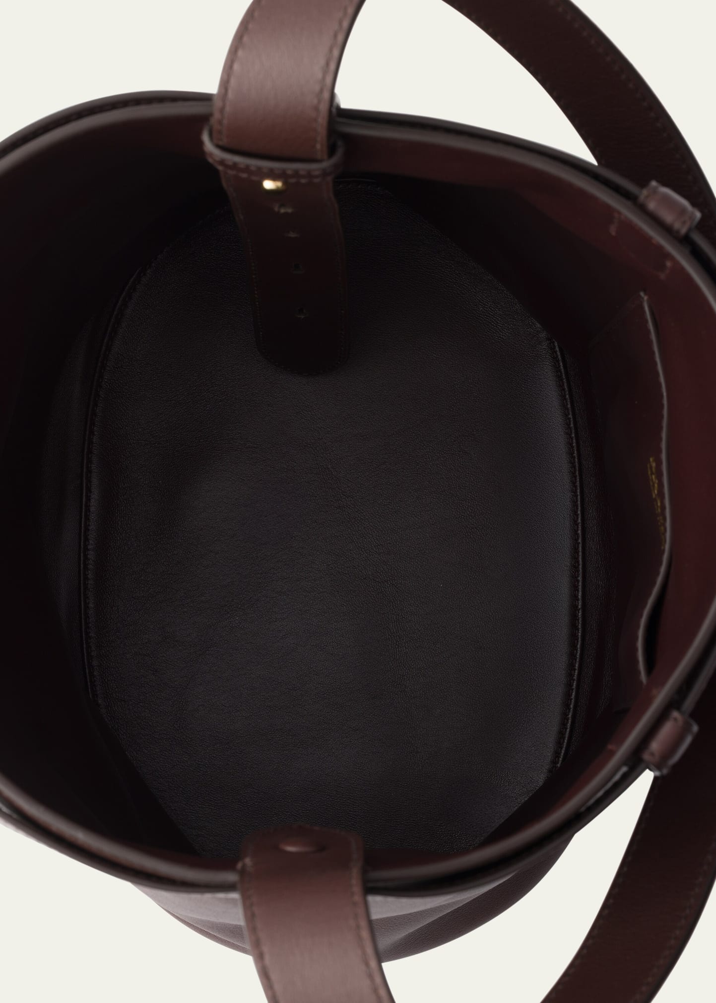 Buckle Leather Bucket Bag - 3