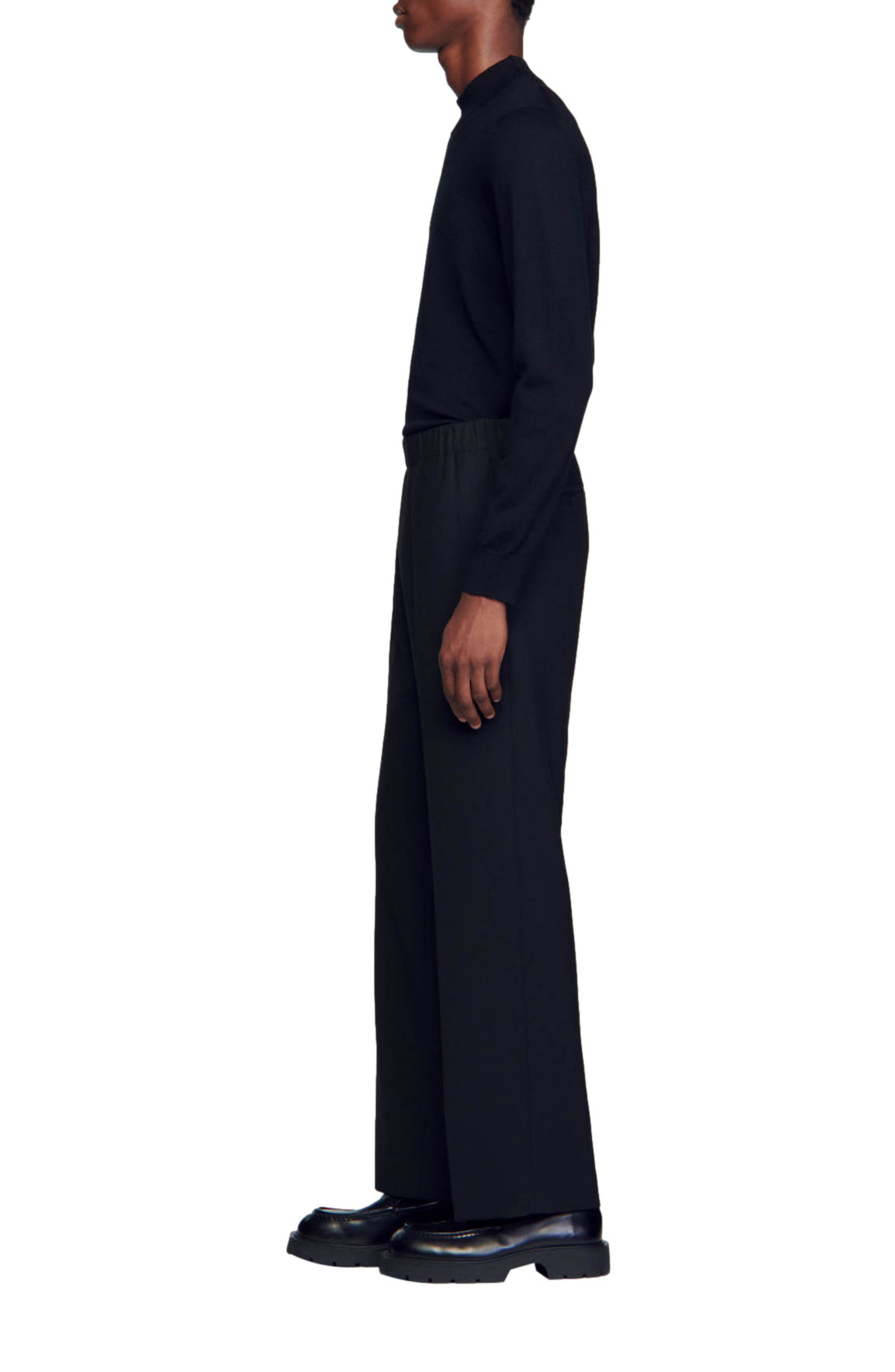 SANDRO Wide-leg trousers in Black at Nordstrom - 3