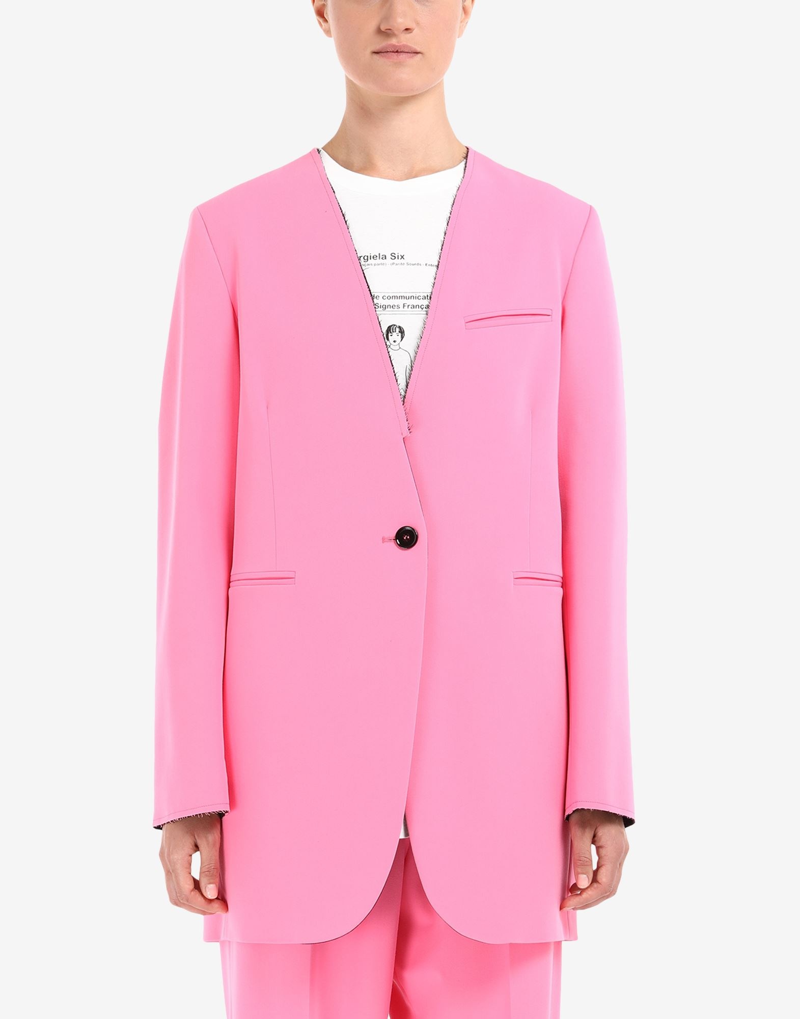 Collarless blazer - 5