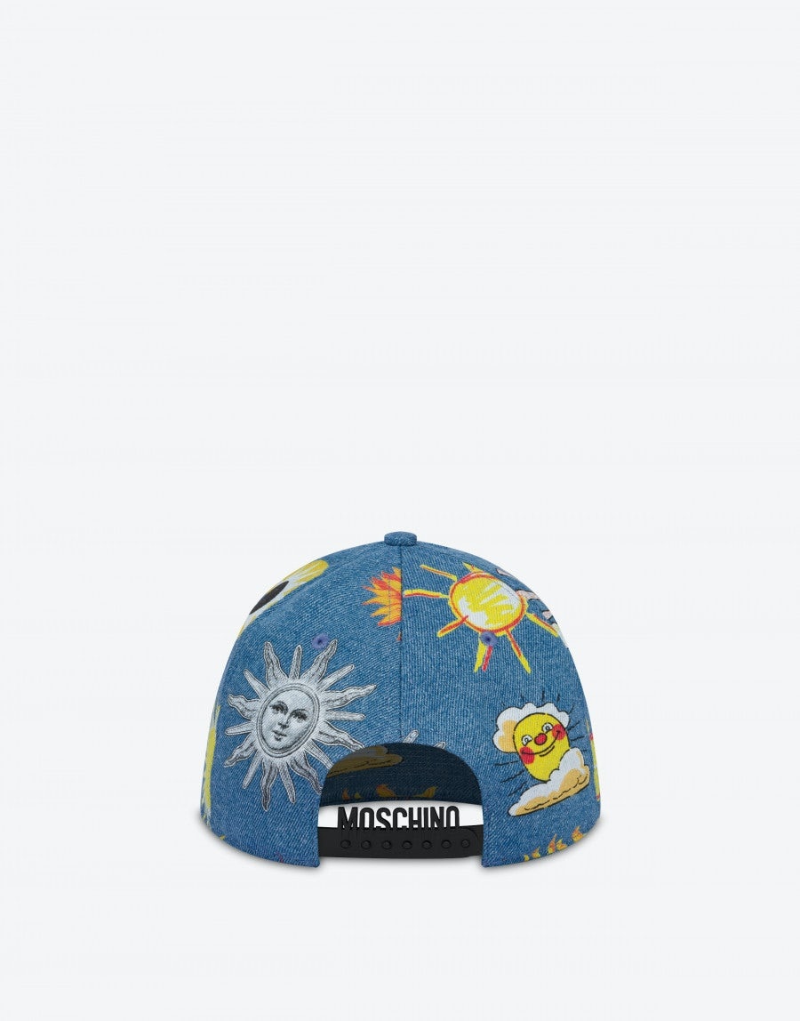 ALLOVER SUN SMILEY® PRINT DENIM HAT - 2