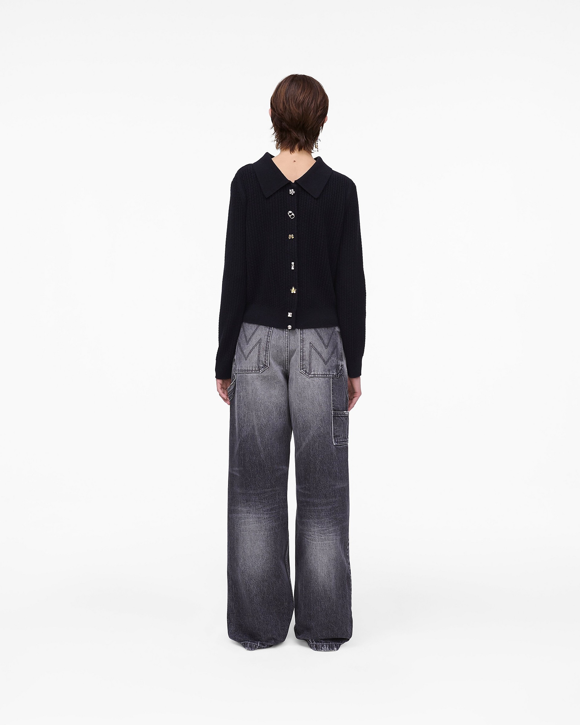 CABLE-KNIT CHARM CARDIGAN - 6