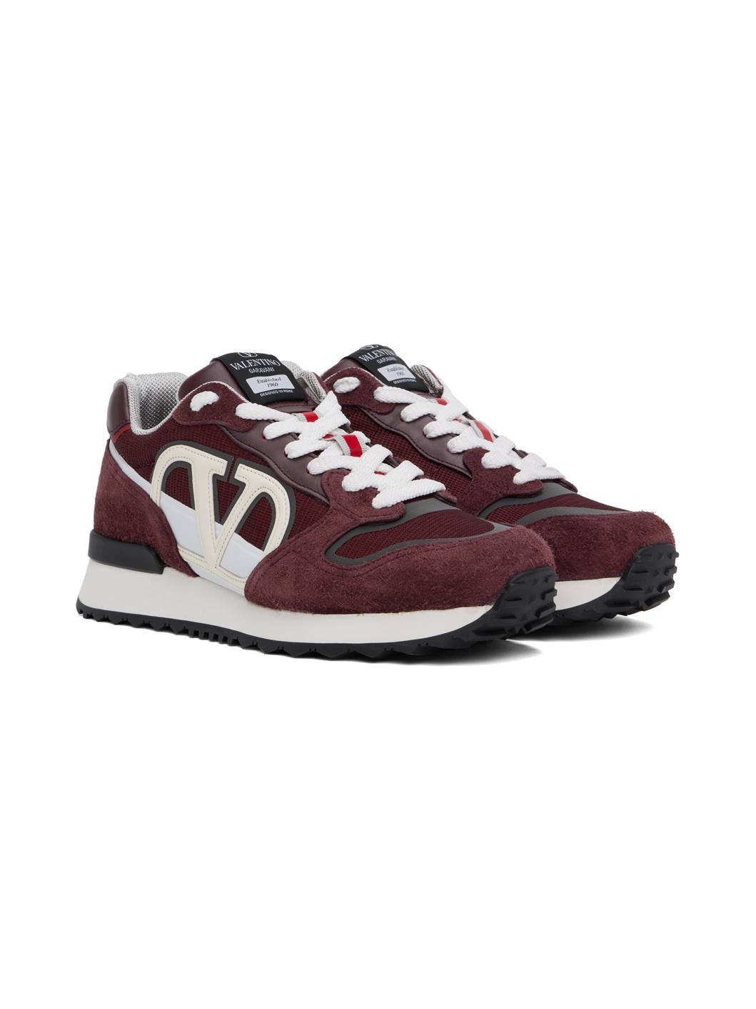 Burgundy VLogo Pace Sneakers - 4