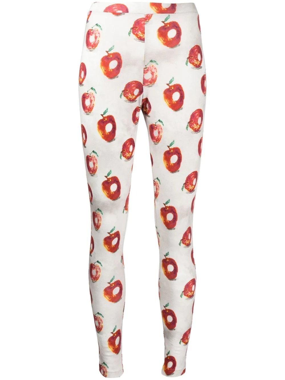 apple-print cotton leggings - 1
