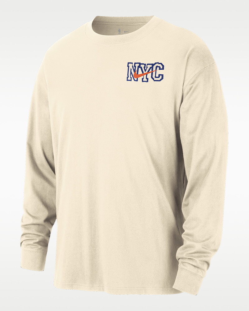 NYC Knicks Essential City Edition Men's Nike NBA Long-Sleeve T-Shirt 1