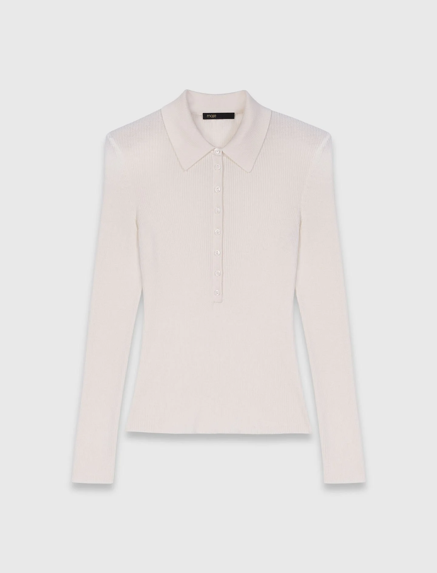 Ribbed polo jumper - 1