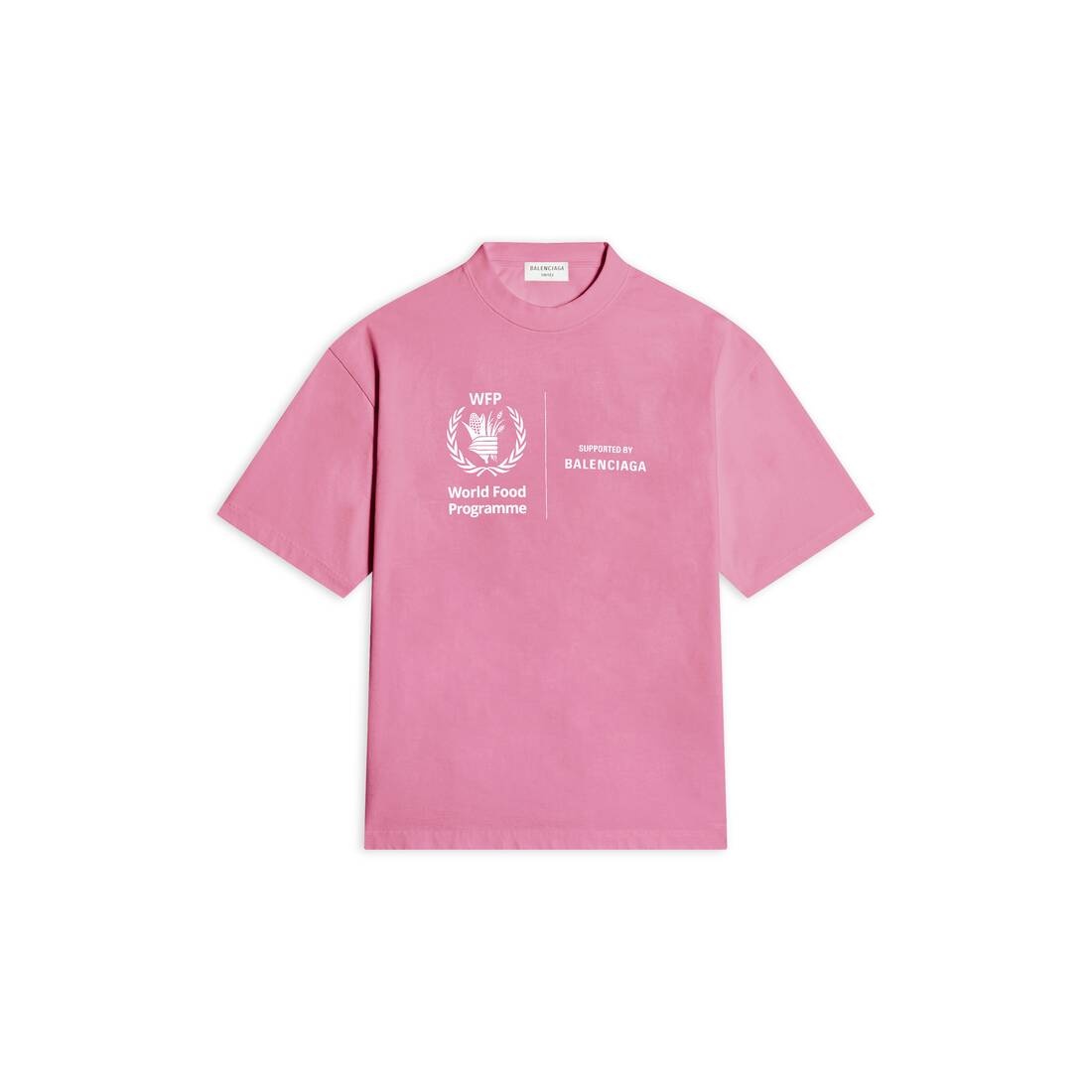 トップス BALENCIAGA wfp medium fit tee Men's Wfp T-shirt Medium Fit in Pale Yellow/black