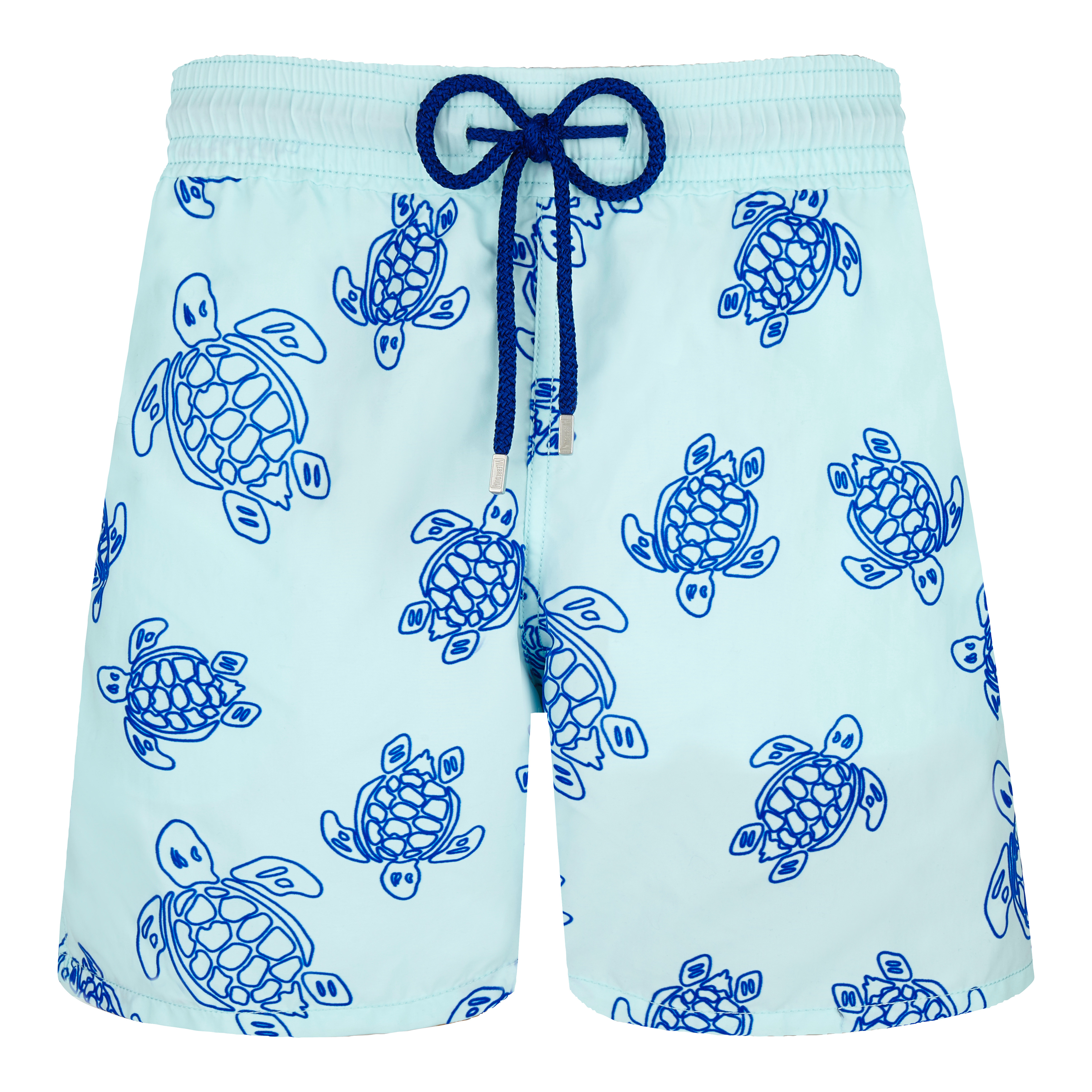 Men Swim Trunks Flocked Ronde des Tortues - 1