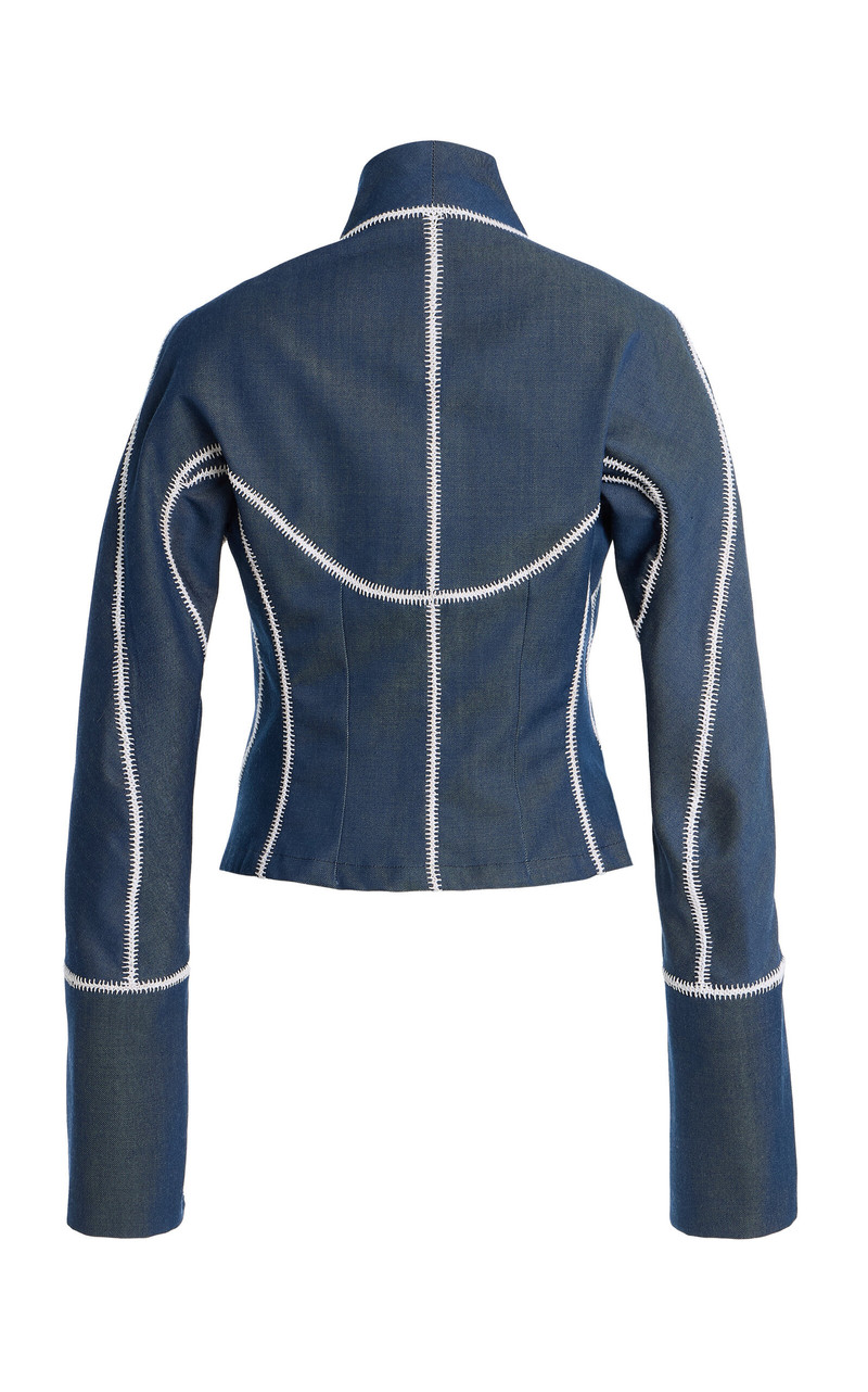 Idolo Stand-Collar Wool Blazer blue 6