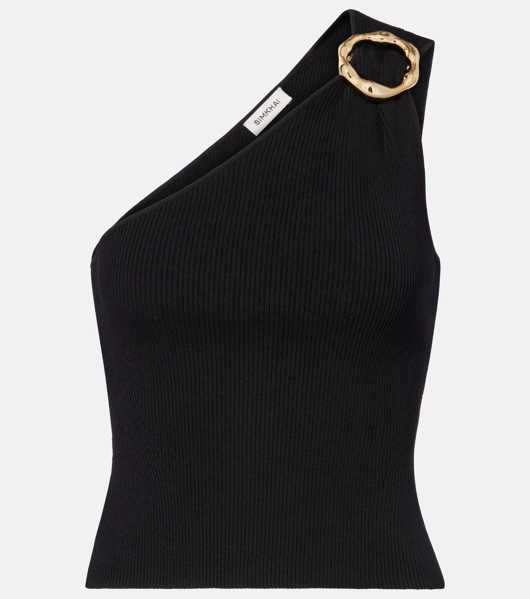 Fenix ribbed-knit one-shoulder top - 1