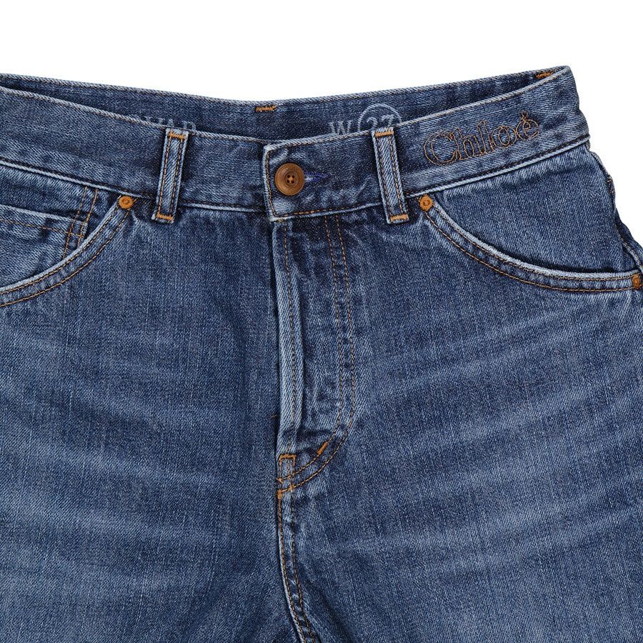 Chloe Ladies Kadovar High-Waisted Denim Jean Shorts - 7