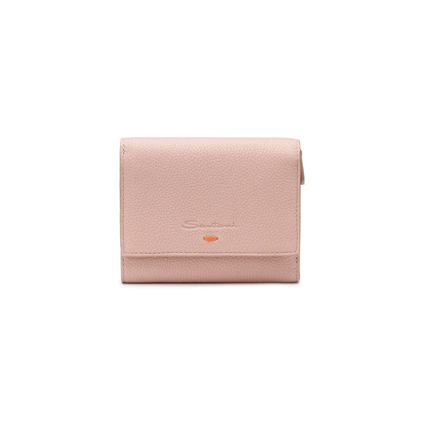 Pink tumbled leather wallet - 1