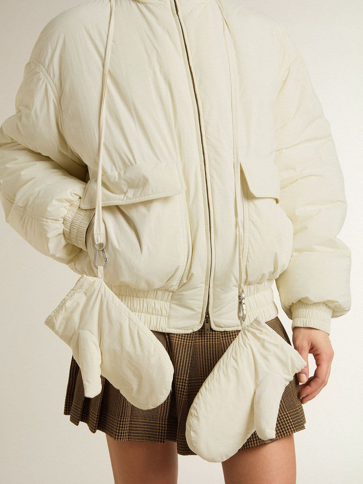 Women’s cream padded jacket - 5