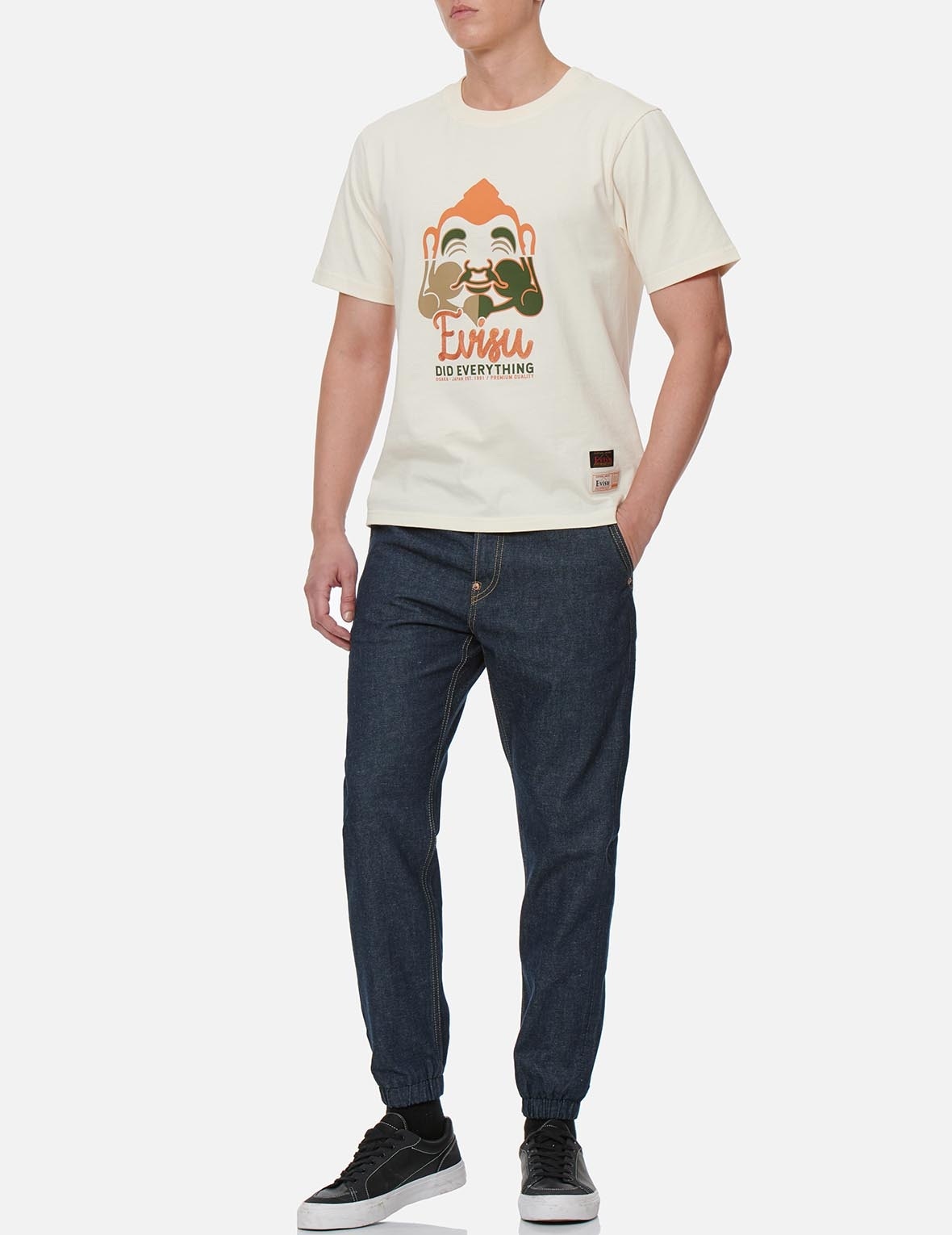 SEAGULL PRINT DENIM JOGGER PANTS - 4