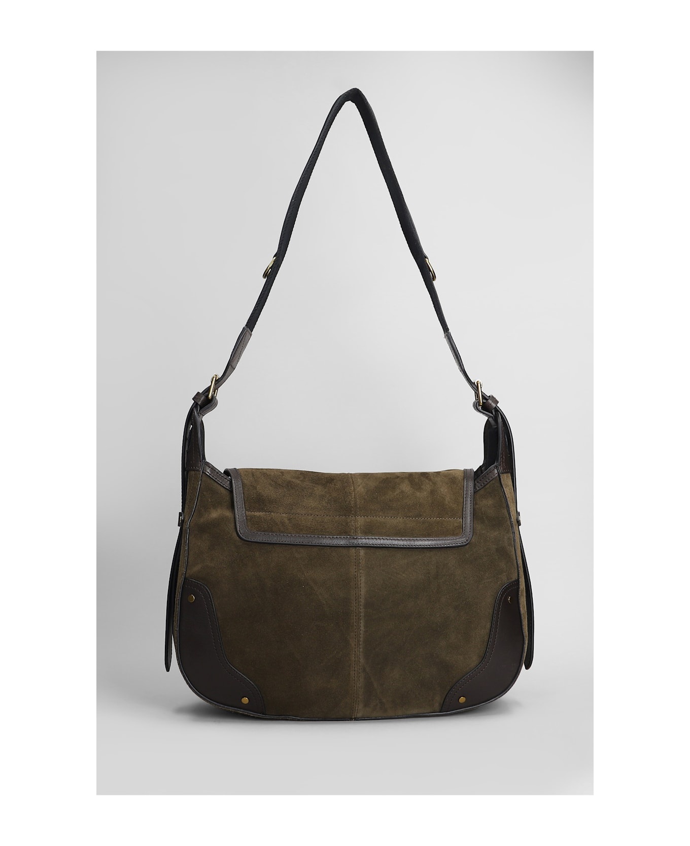Sierra Shoulder Shoulder Bag In Brown Suede - 3