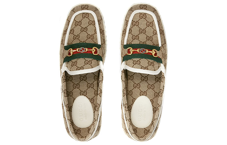 Gucci GG Supreme Driving Shoes 'Neutrals' 655516-2HK70-9794 - 4