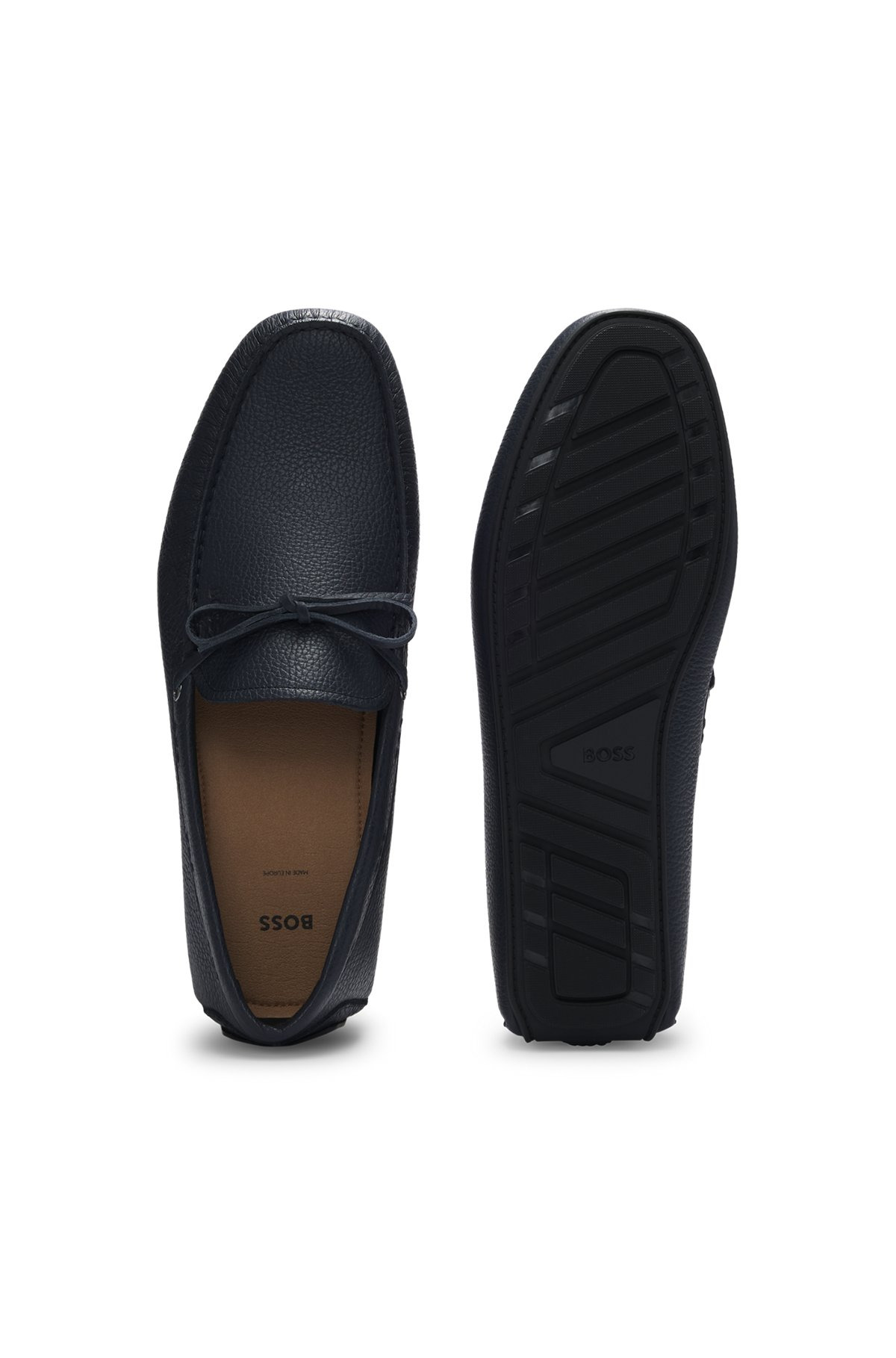 GRAINED-LEATHER MOCCASINS WITH DRIVER SOLE - 4