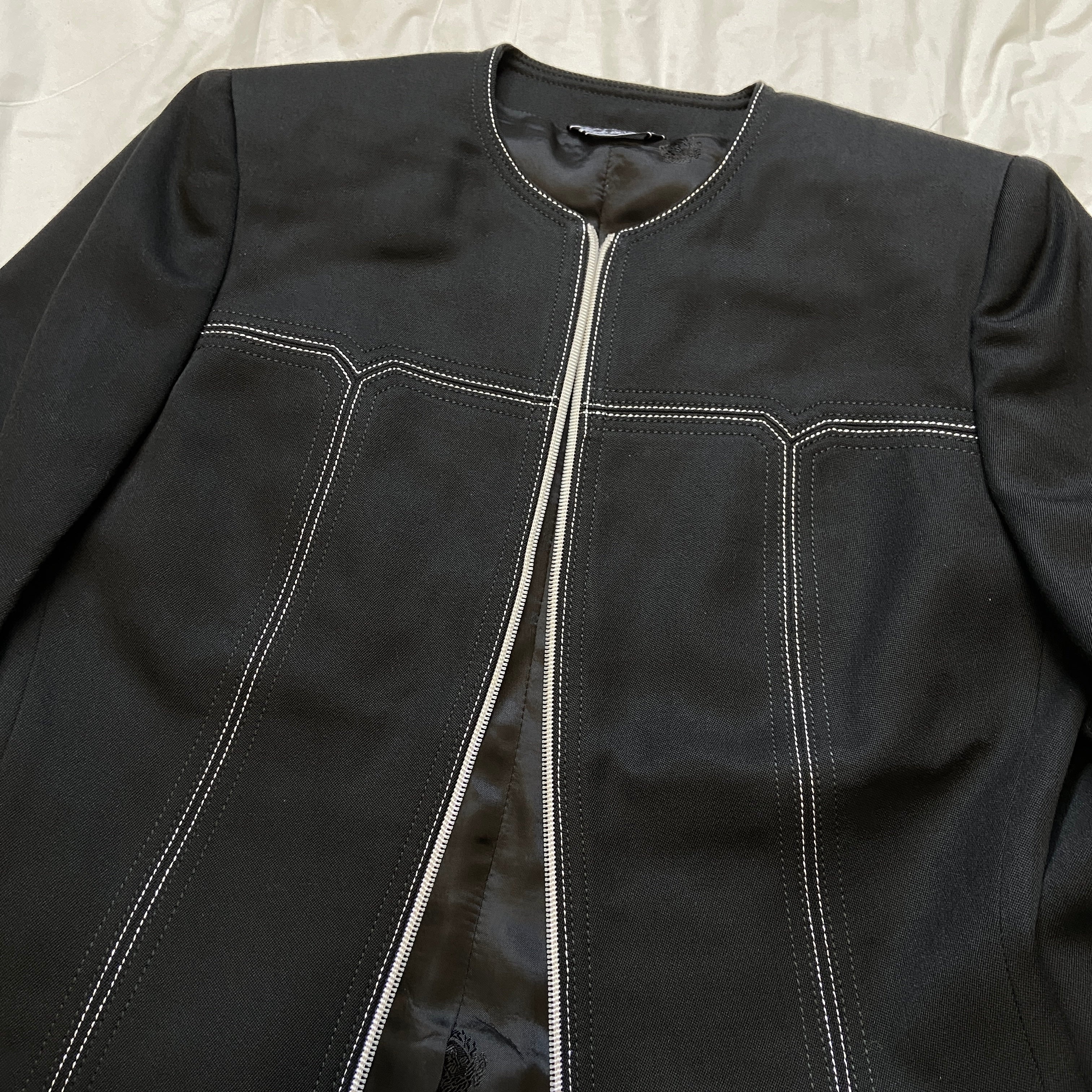 Gianni Versace Couture suit round collar jacket with skirt set - 10