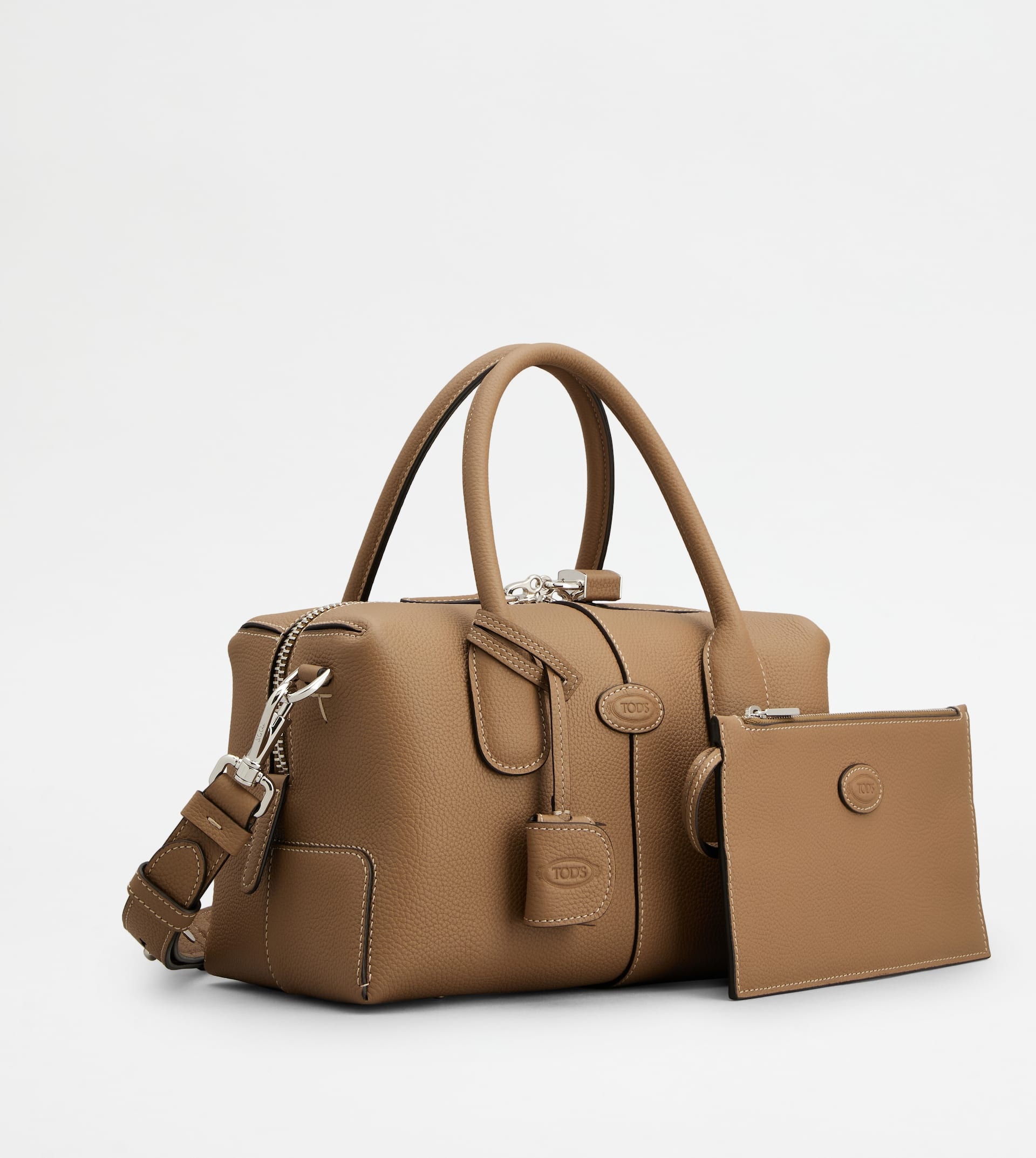 TOD'S DI BAG BAULETTO IN LEATHER MINI - BEIGE - 3