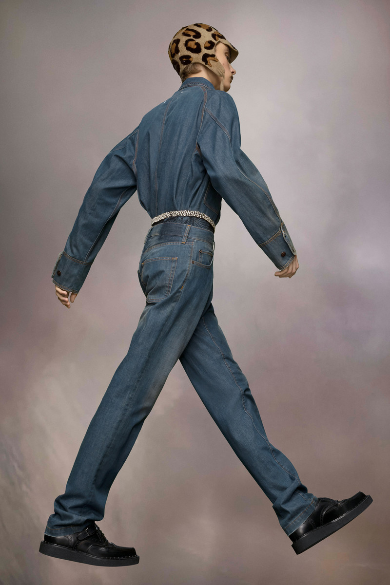 Americana wash turn-up jeans 3